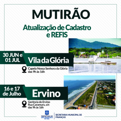 Contribuintes podem aderir ao REFIS durante Mutirão Fiscal