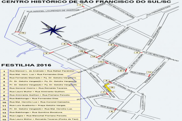 Confira os fechamentos no trânsito durante a Festilha