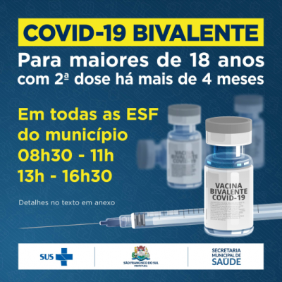 Vacina bivalente para maiores de 18