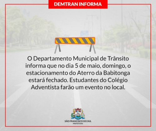 Fechamento do estacionamento do Aterro programado para domingo